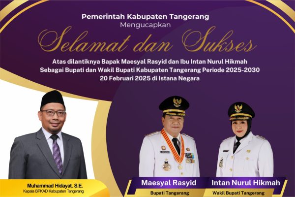 Bupati dan Wakil Bupati Tanggerang Periode 2025-2030
