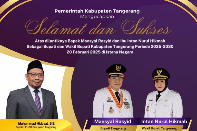 Bupati dan Wakil Bupati Tanggerang Periode 2025-2030